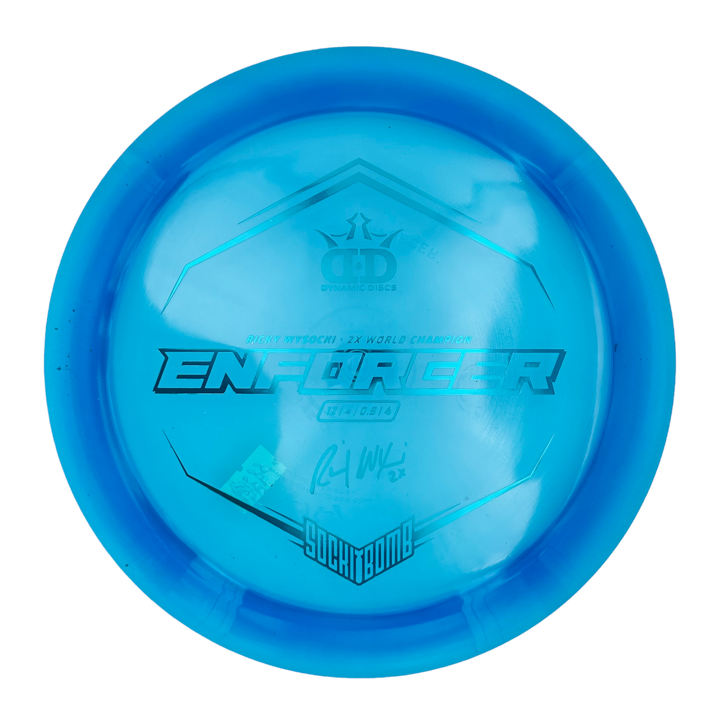 Dynamic Discs Lucid Ice Enforcer - Ricky Wysocki Sockibomb Stamp
